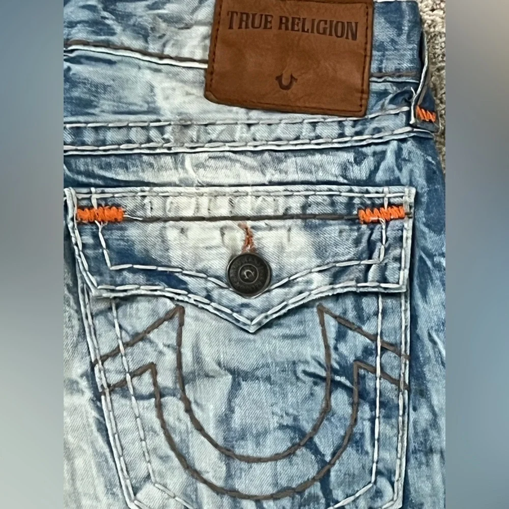 Vintage True Religion Distressed Light Blue Jeans